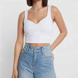 Express Cropped Body Contour High Compression Tank- size M